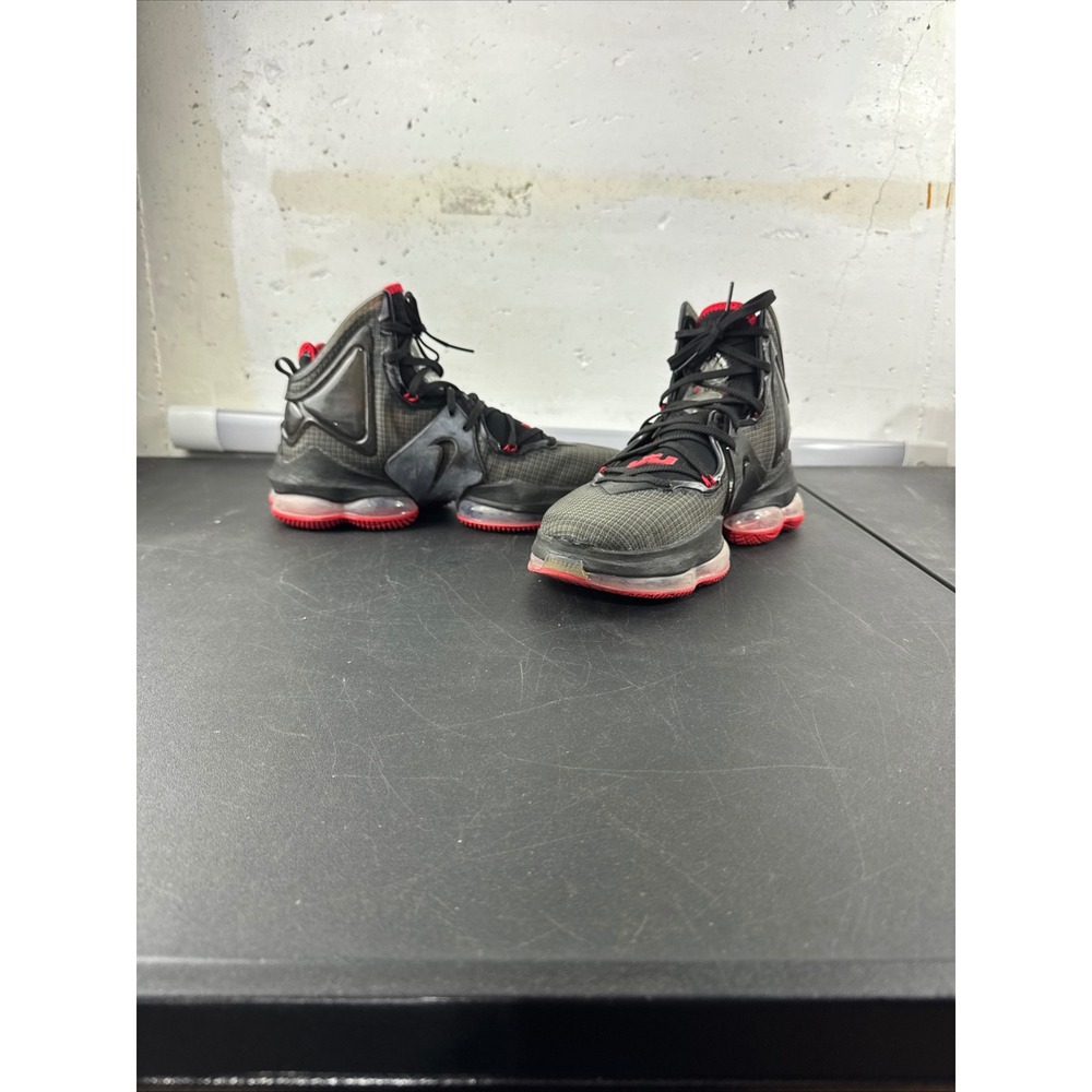 Nike LeBron 19 Bred Black University Red Basketball Shoes CZ0203-001 Mens 10